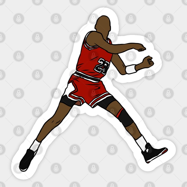 Michael Jordan Game Winner Celebration Sticker by rattraptees